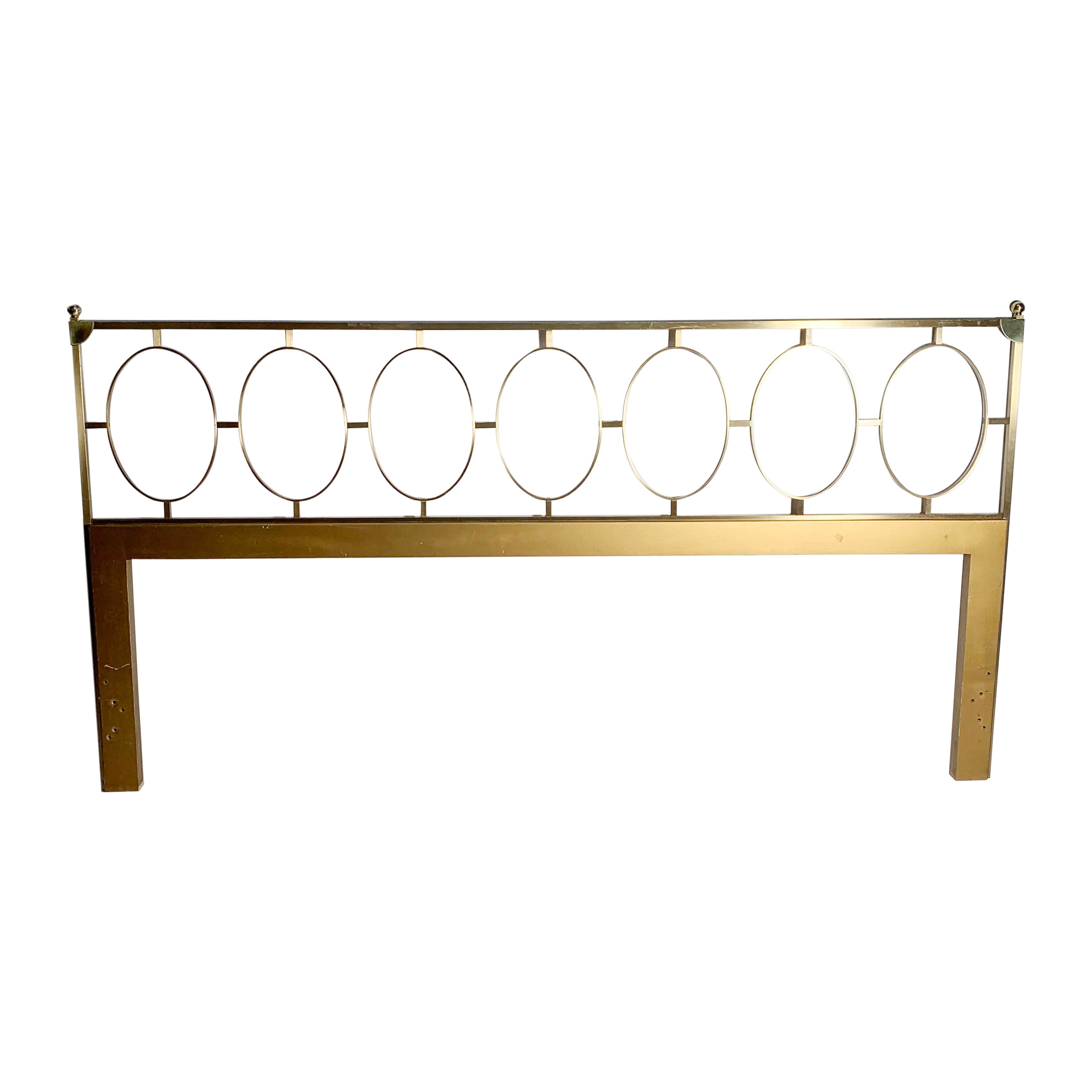 Lit / tête de lit design en laiton vintage Hollywood Regency moderne
