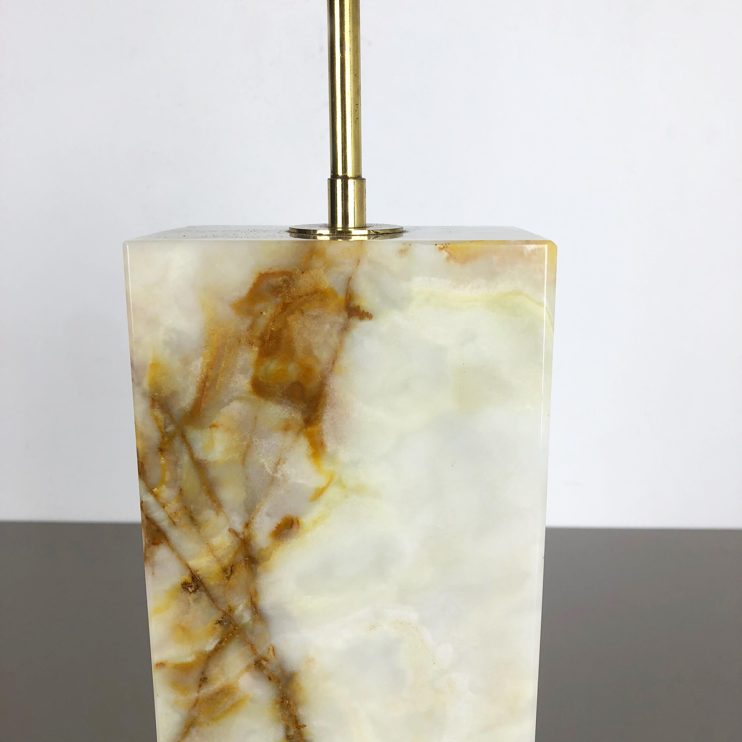 Vintage Hollywood Regency Onyx Marble Light Base Table Light, Italy, 1960s 8