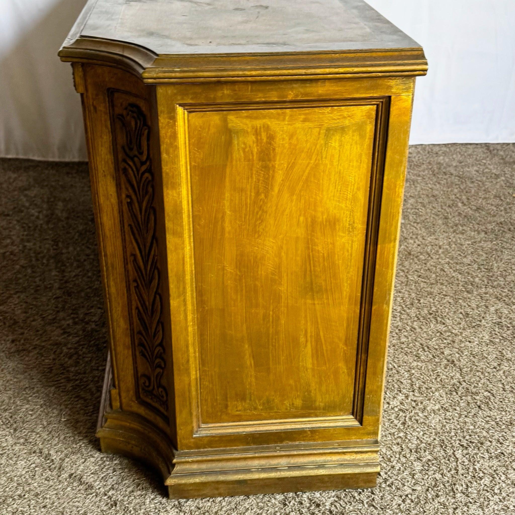 American Vintage Hollywood Regency Pained Gold Credenza/Sideboard For Sale