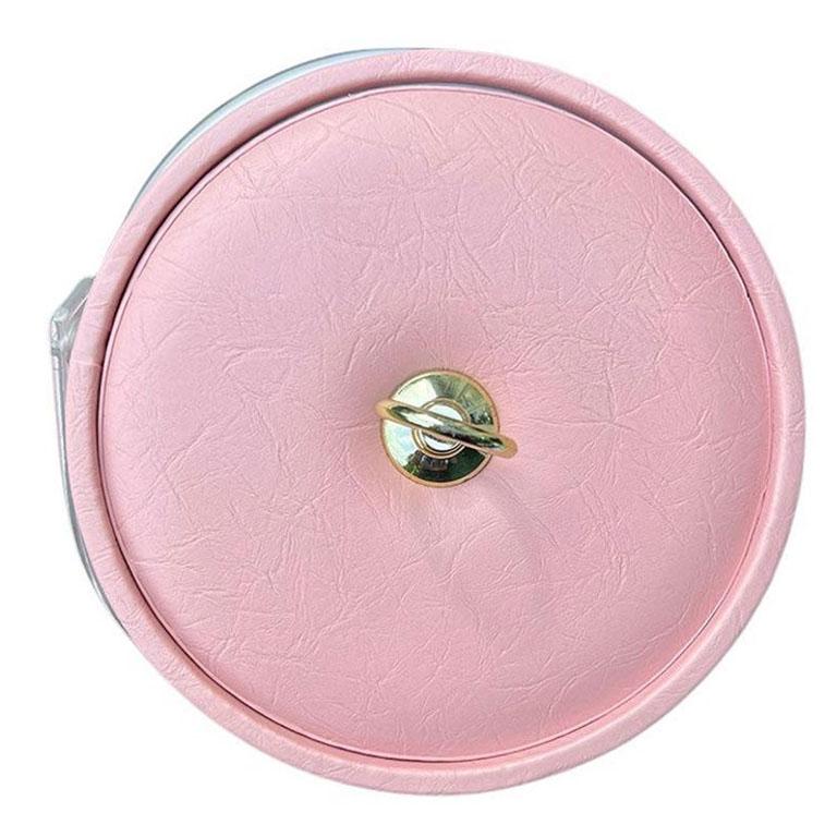 American Vintage Hollywood Regency Pink and Lucite Ice Bucket with Lid For Sale
