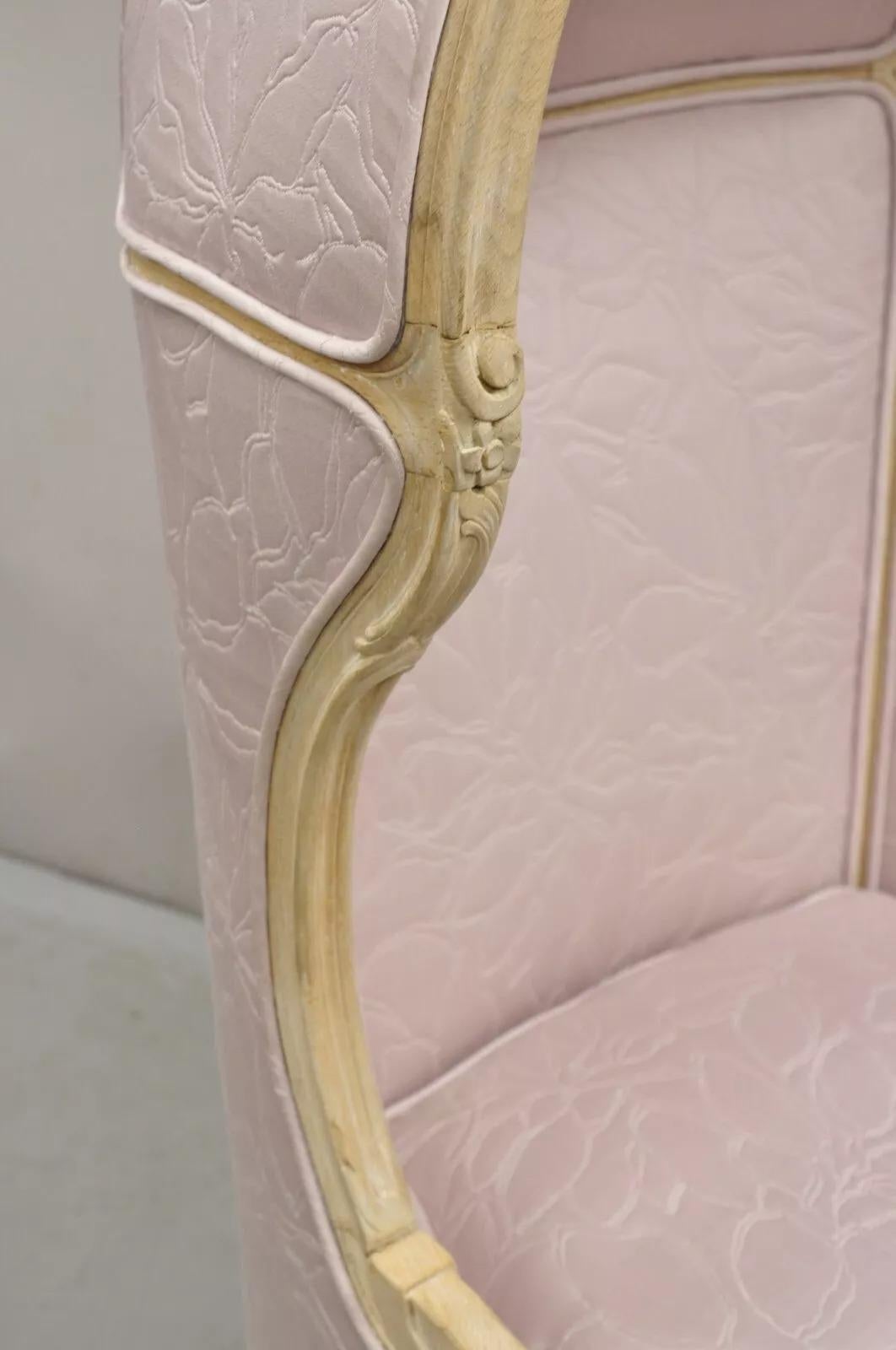 Vintage Hollywood Regency Pink Hooded Dome Porter Canopy Balloon Chair For Sale 4