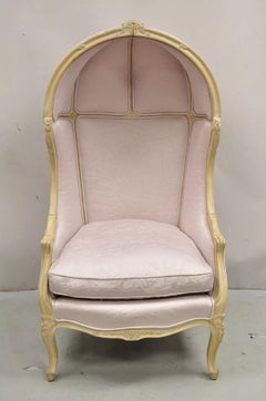 Vintage Hollywood Regency Rosa Hood's Porter Baldachin Ballon Stuhl