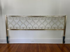 Vintage Hollywood Regency Polished Aluminum King Size Headboard