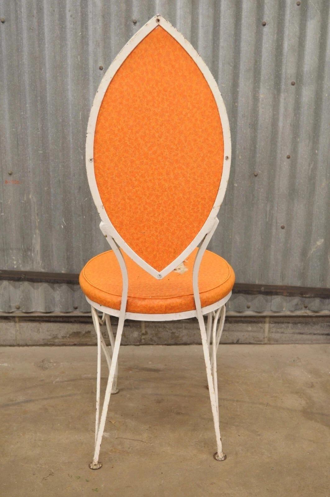 XX secolo Sedia laterale in ferro battuto vintage Hollywood Regency Salterini (B) in vendita