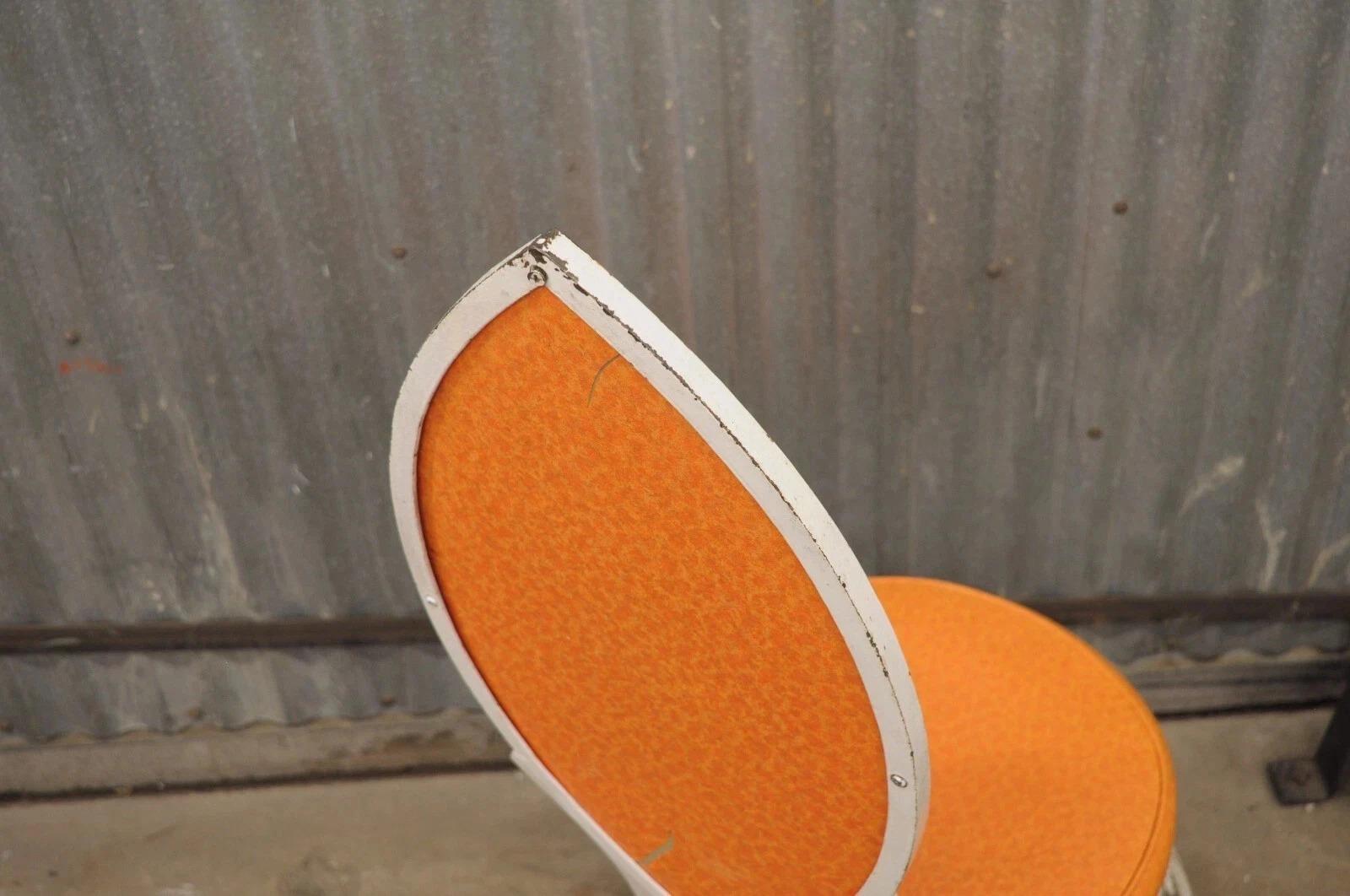 20th Century Vintage Hollywood Regency Salterini Style Marquise Wrought Iron Side Chair (C) For Sale