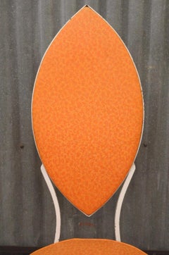 Vintage Hollywood Regency Salterini Style Marquise Wrought Iron Side Chair (D)