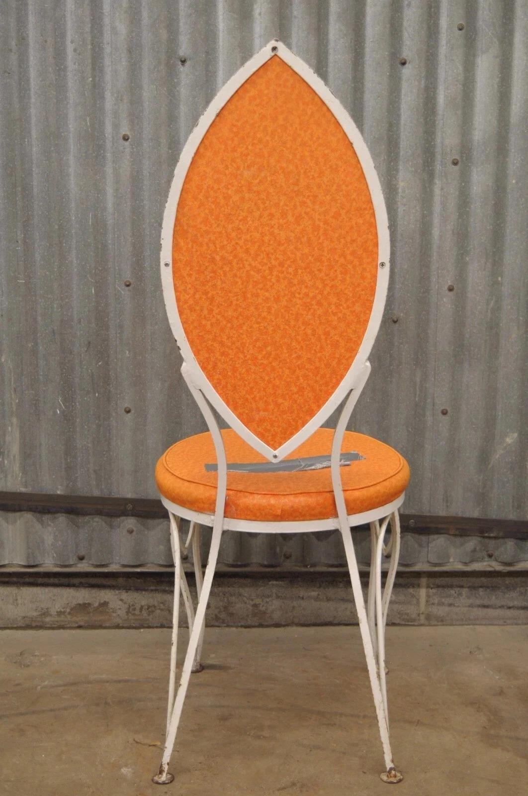 Vintage Hollywood Regency Salterini Style Marquise Schmiedeeisen Side Chair (D) (Unbekannt) im Angebot
