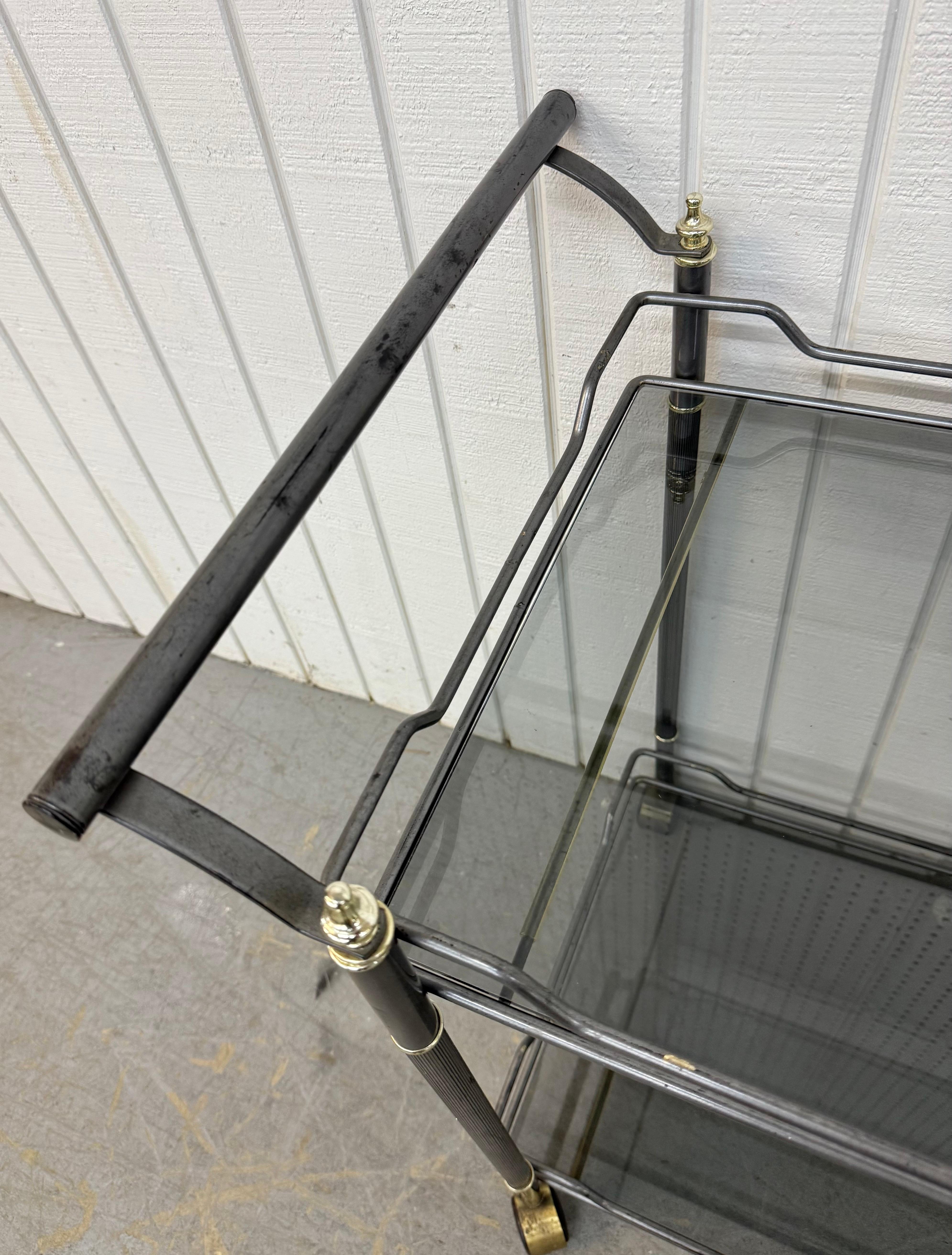 Métal Chariot de service Vintage Hollywood Regency en vente