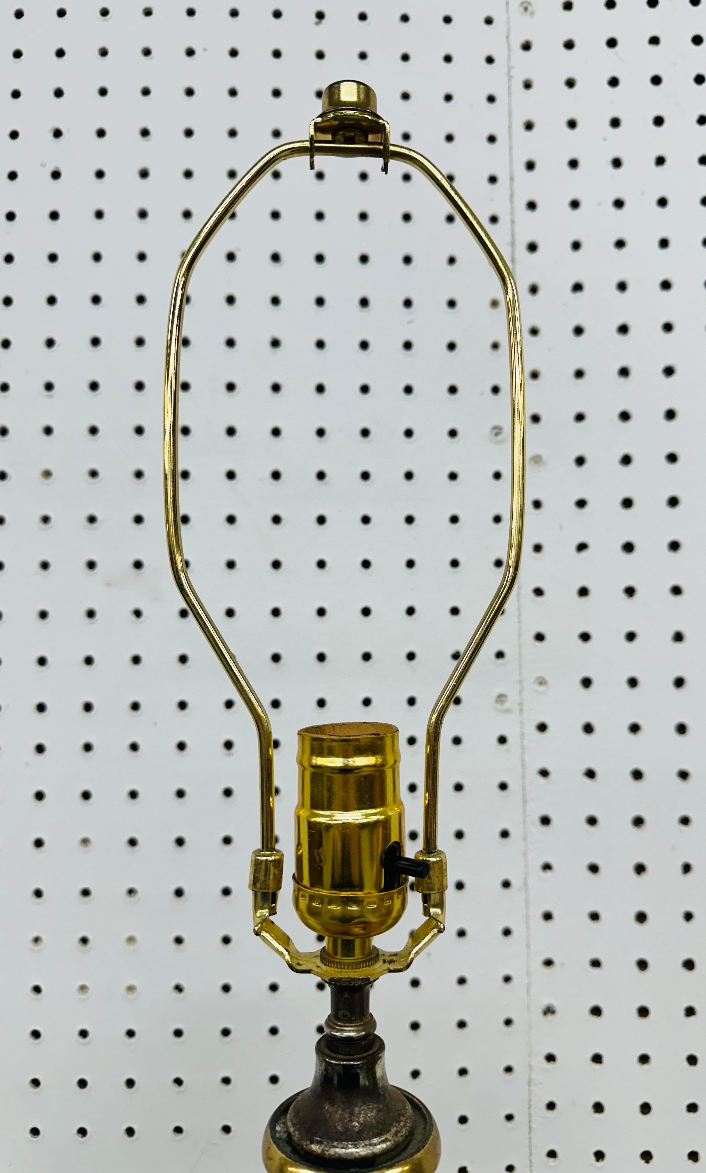 Lámparas de sobremesa vintage de cristal ámbar estilo Hollywood Regency - Set de 2 siglo XX en venta