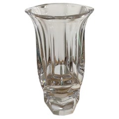 Vintage Hollywood Regency Style Christofle Crystal Vase