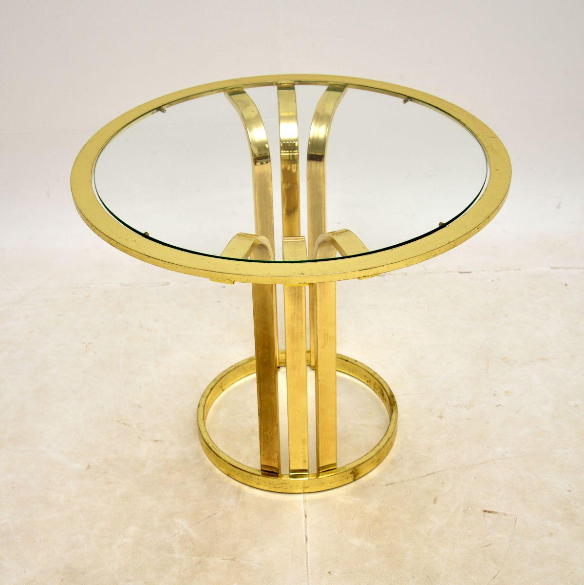 Vintage Hollywood Regency Style Coffee / Side Table in Brass In Good Condition For Sale In London, GB