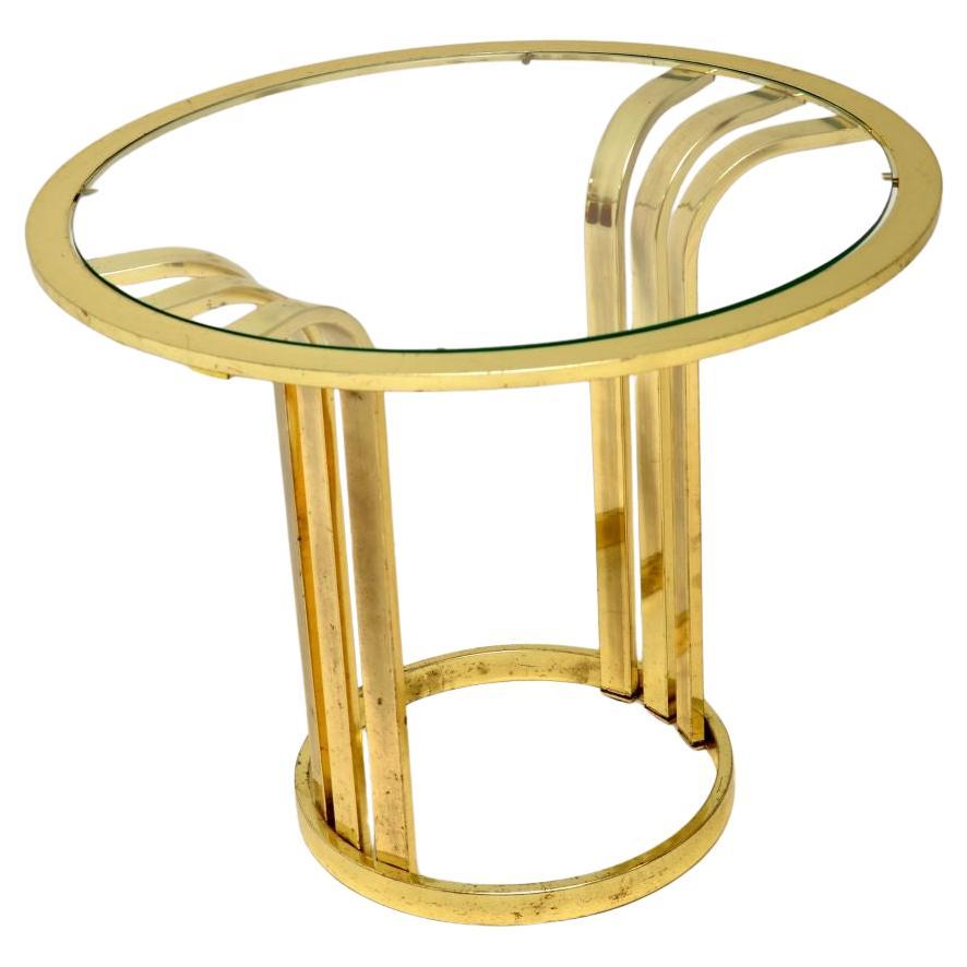 Vintage Hollywood Regency Style Coffee / Side Table in Brass For Sale
