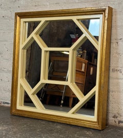 Vintage Hollywood Regency Style Geometric Wall Mirror