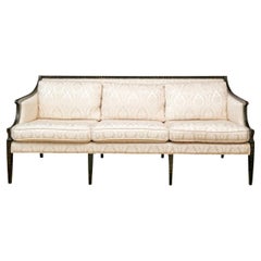 Used Hollywood Regency Style Jacquard Upholstered Sofa 