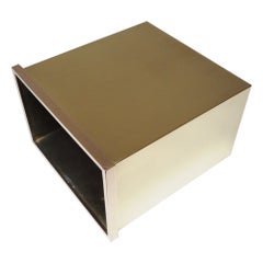 Cestino/ombrellone d'epoca in ottone lucido in stile Hollywood Regency