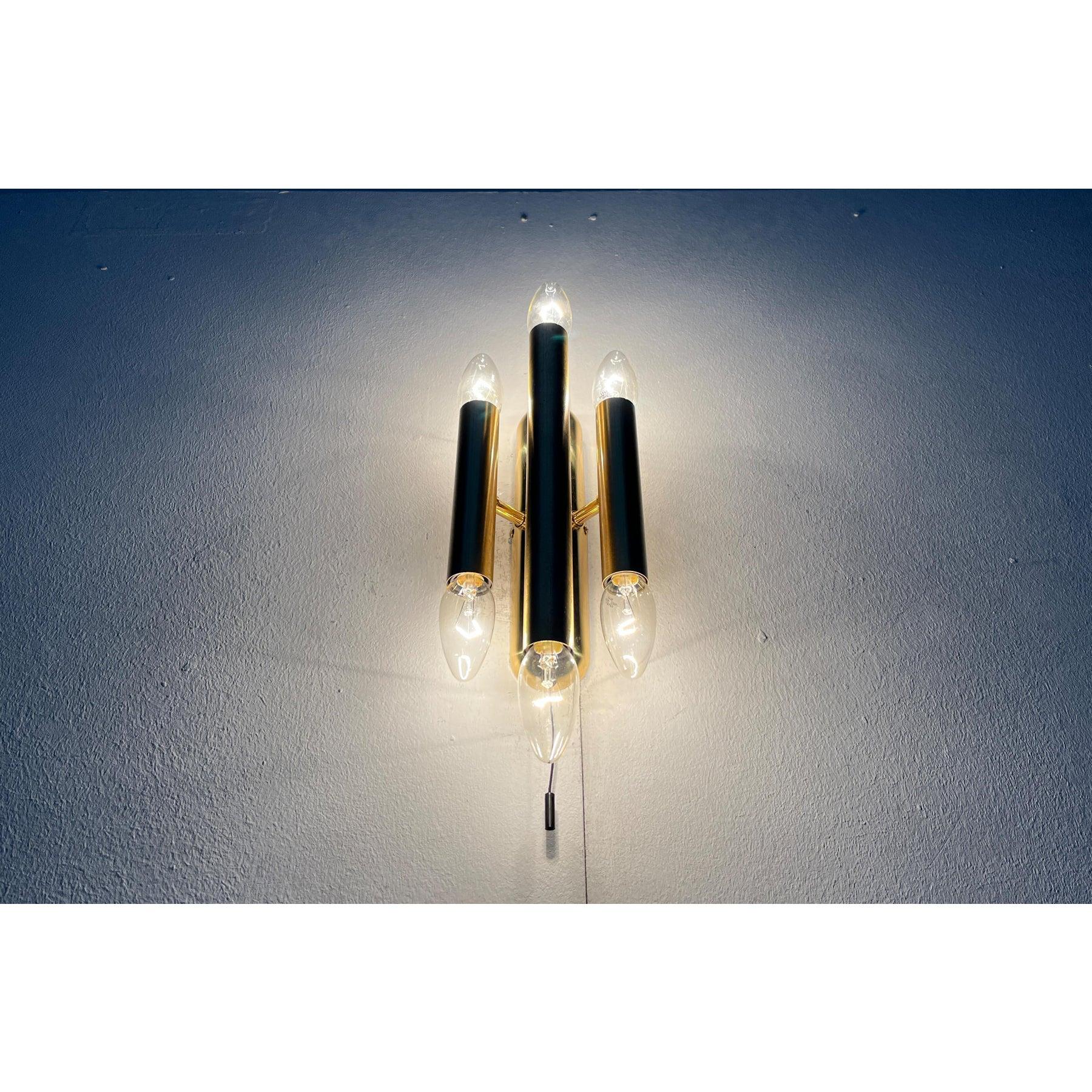 Vintage Hollywood Regency Stil Wandlampe in Messing, 1970er Jahre im Angebot 10