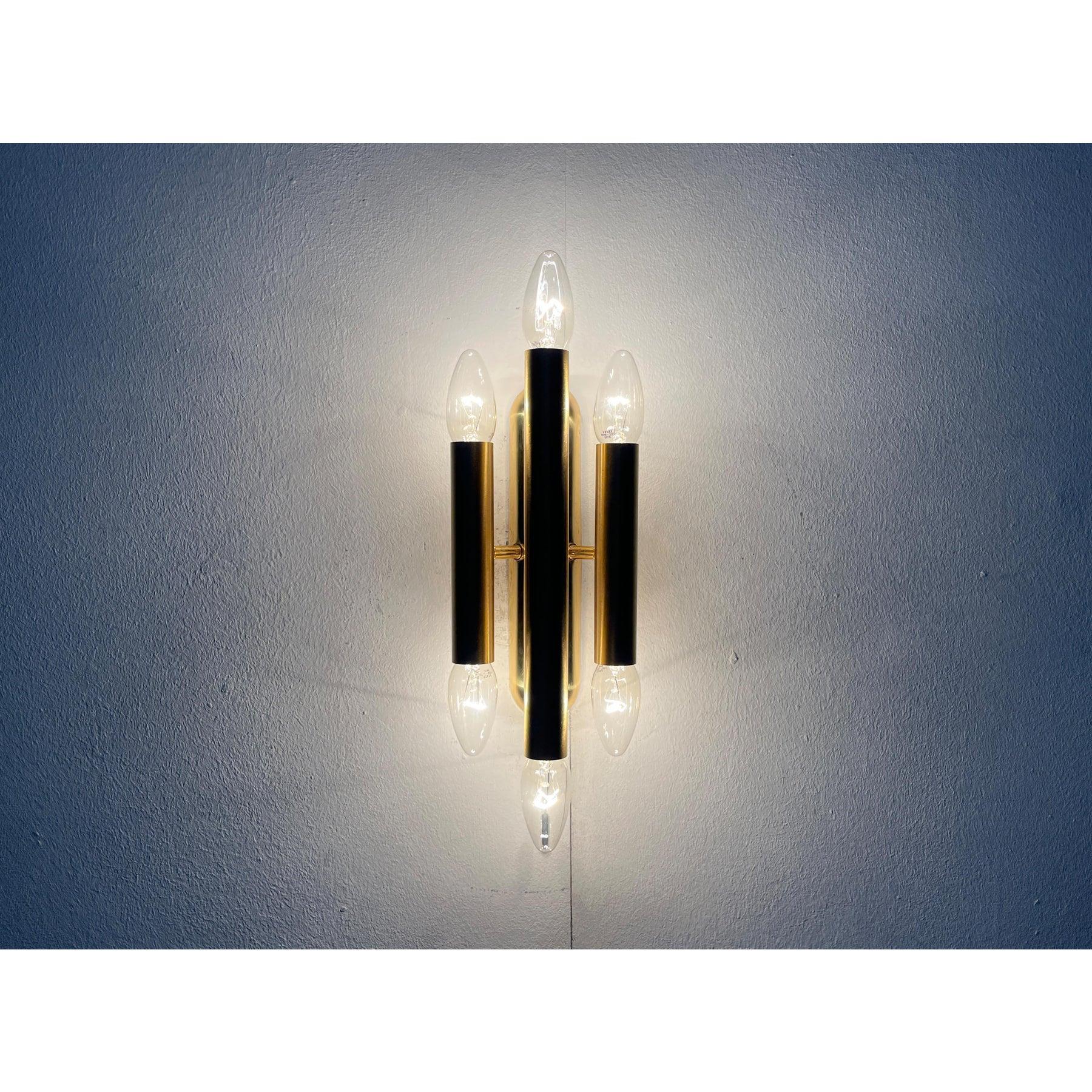 Vintage Hollywood Regency Stil Wandlampe in Messing, 1970er Jahre im Angebot 13