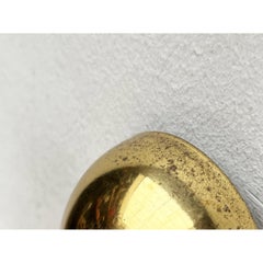 Lampada da parete vintage in stile Hollywood Regency in ottone, anni '70