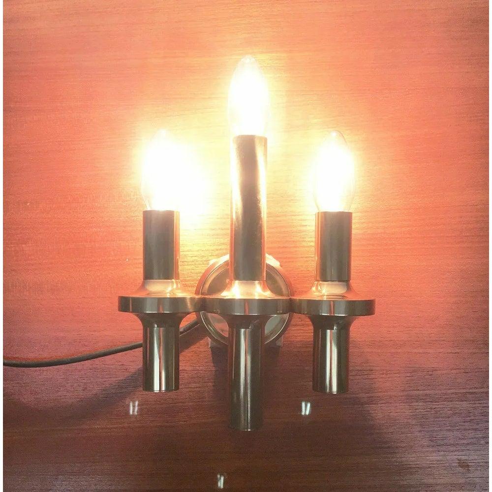 Lampe murale vintage de style Hollywood Regency en laiton, années 1970 Excellent état - En vente à Hamburg, DE