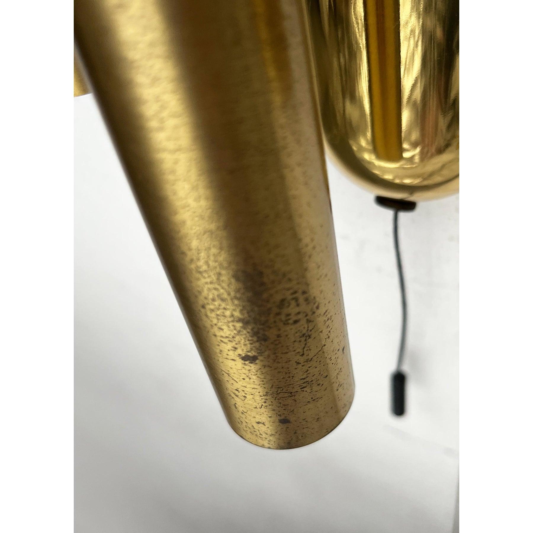 Vintage Hollywood Regency Stil Wandlampe in Messing, 1970er Jahre (Metall) im Angebot