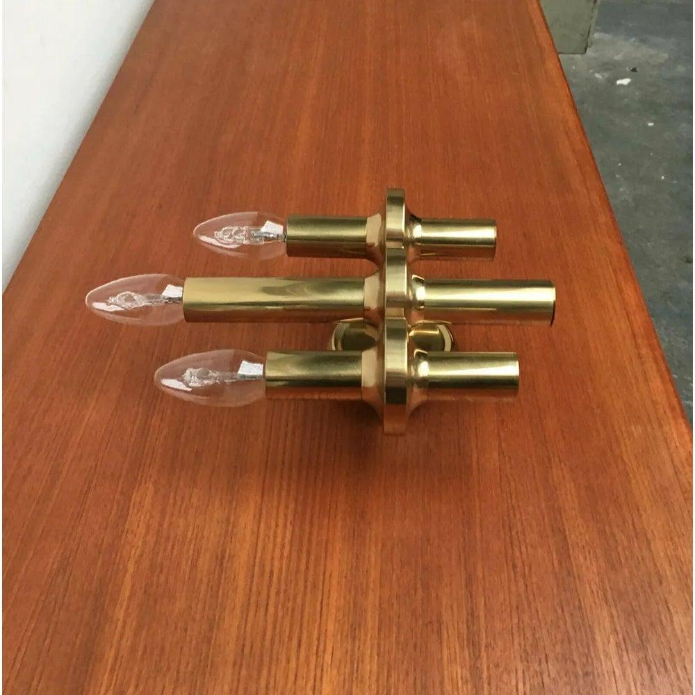 Lampe murale vintage de style Hollywood Regency en laiton, années 1970 en vente 2