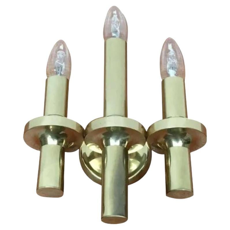 Vintage Hollywood Regency Style Wall Lamp in Brass, 1970s