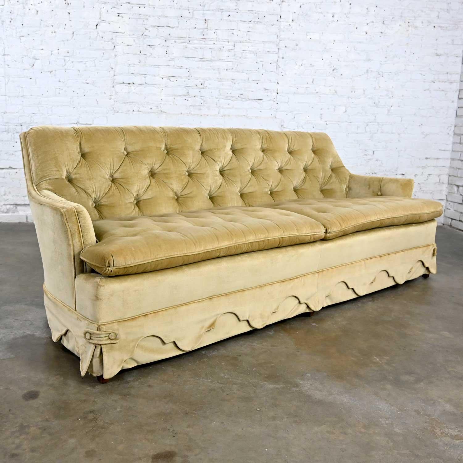 vintage velvet couch