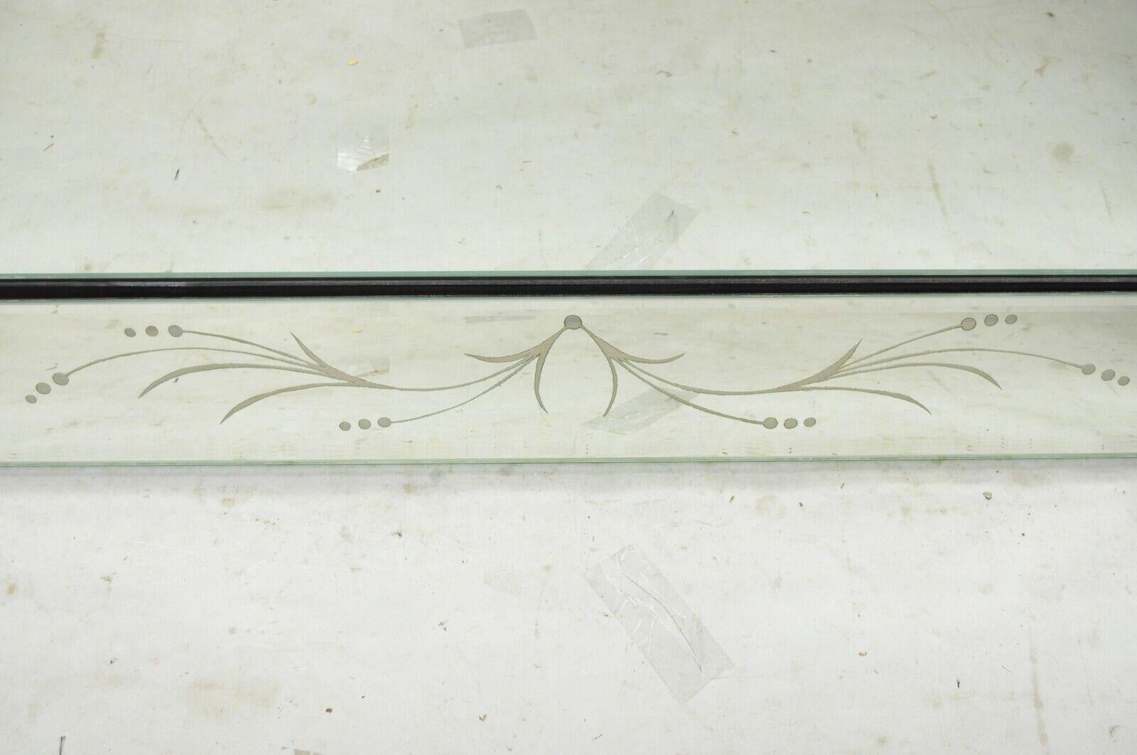 Vintage Hollywood Regency Venetian Style Etched Frame Wall Mirror For Sale 3