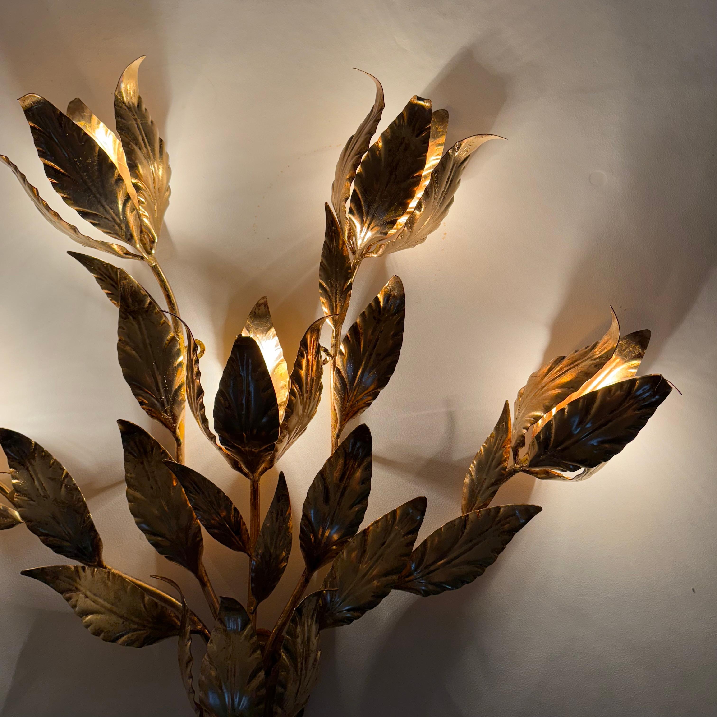 Aplique Vintage Hollywood Regency de Hans Kögl, años 60 Metal en venta