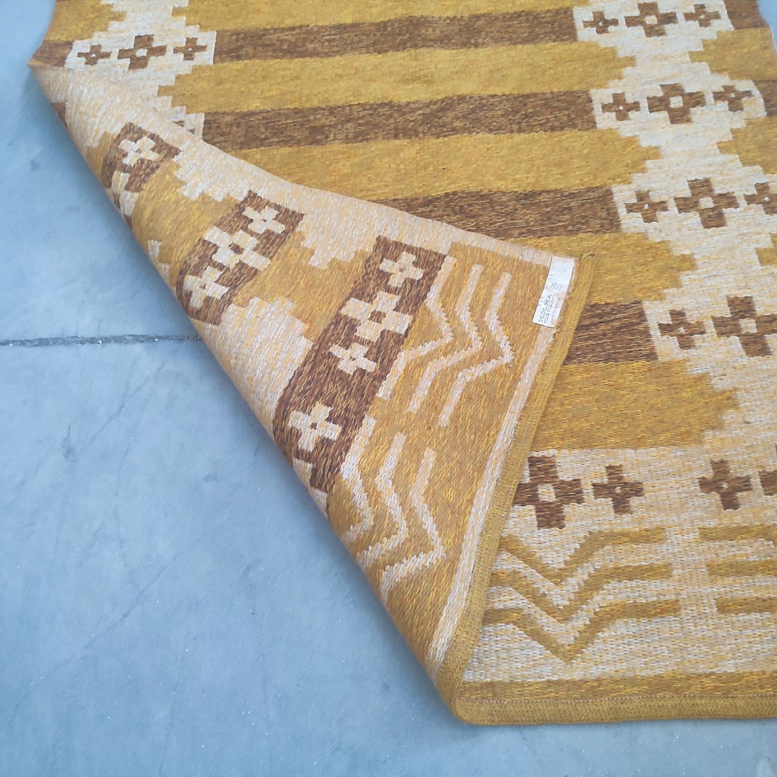 Vintage Holma Mattan Reversible Flatweave Carpet For Sale 3
