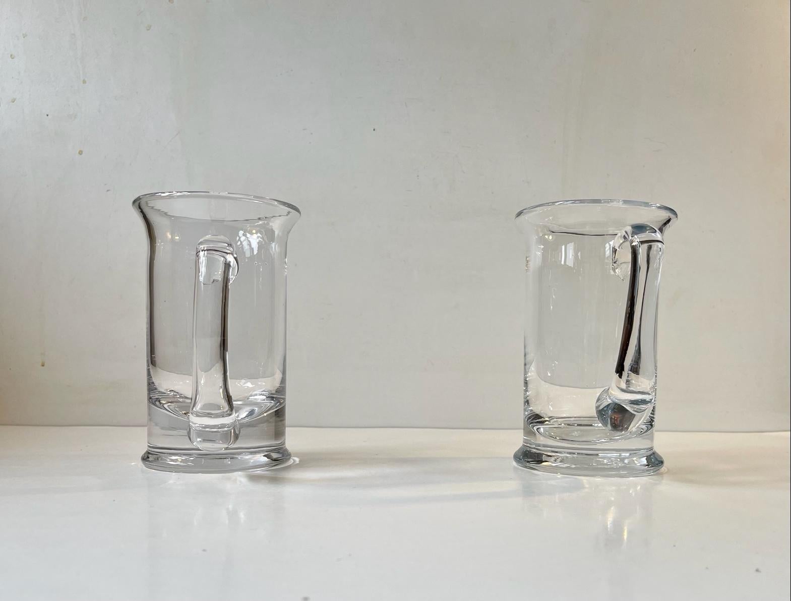 Vintage Holmegaard Glass Beer Mugs by Michael Bang, 1970s In Good Condition For Sale In Esbjerg, DK