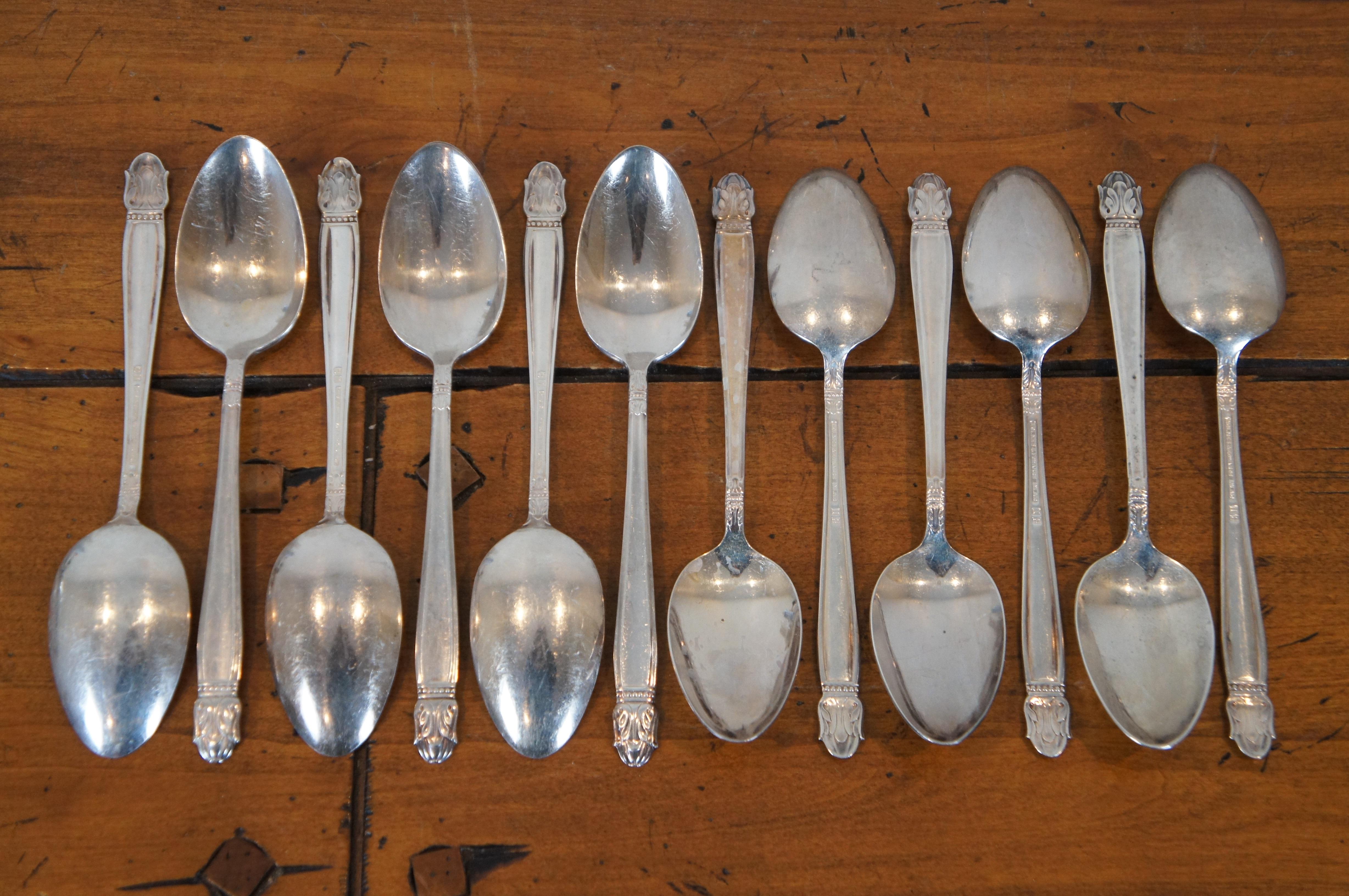 Vintage Holmes Edwards 104pc Danish Princess Flatware Silverware Serving Set In Good Condition For Sale In Dayton, OH