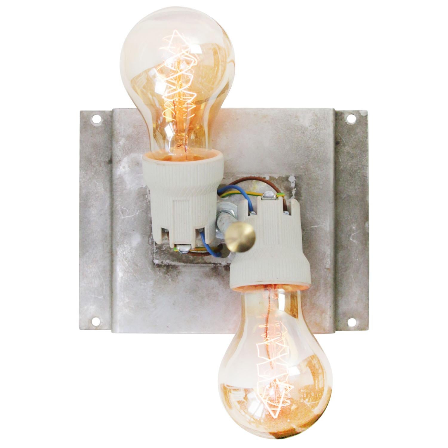20th Century Vintage Holophane Glass Ceiling Lights Flush Mounts For Sale