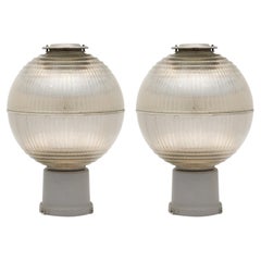 Vintage Holophane Globe Lamps by BBT, Mid-Century Modern, France