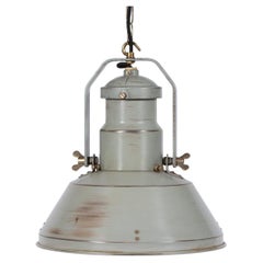 Antique Holophane Industrial Light Pendant Light V3