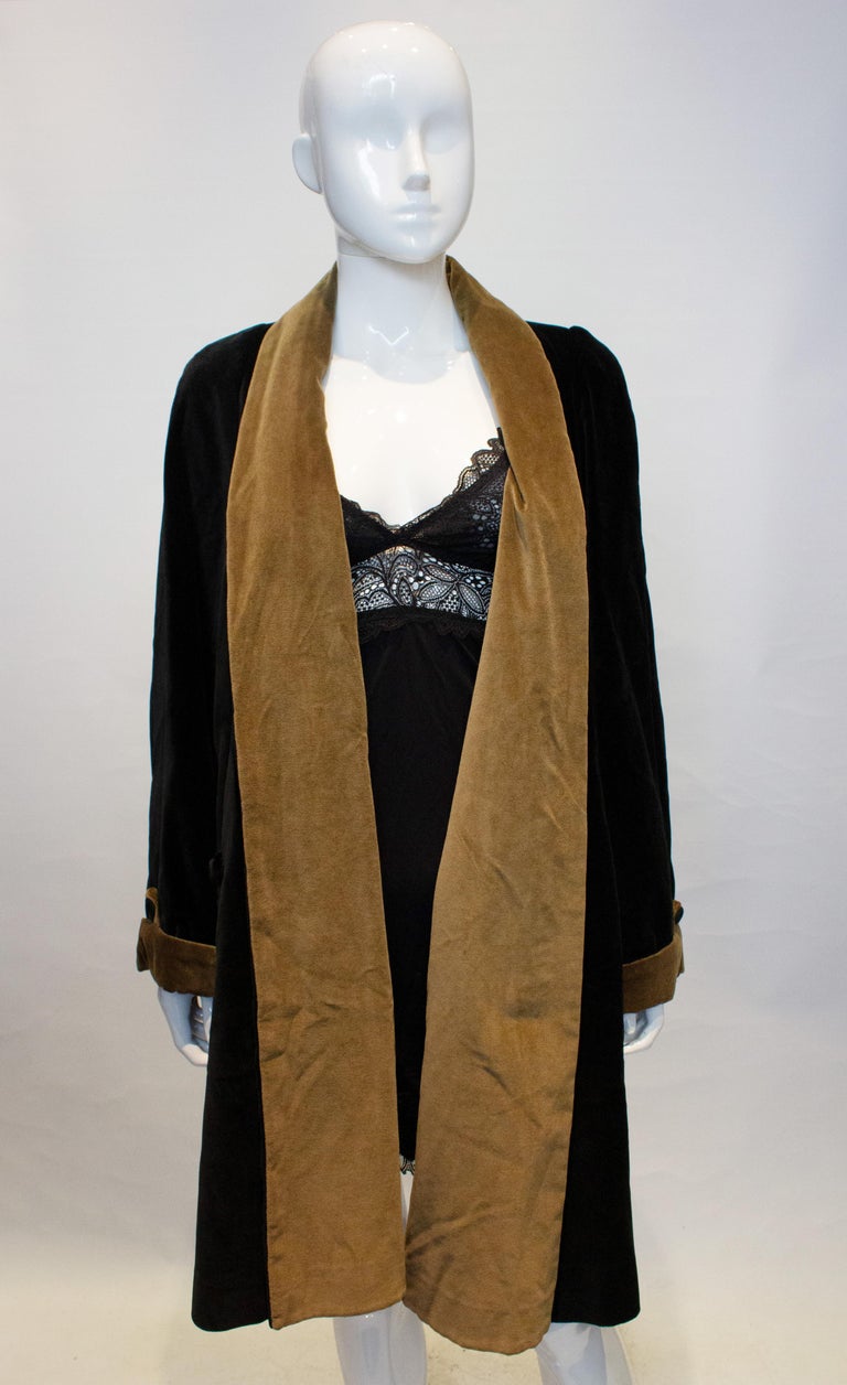 Vintage Holroyde Velvet Coat For Sale at 1stDibs