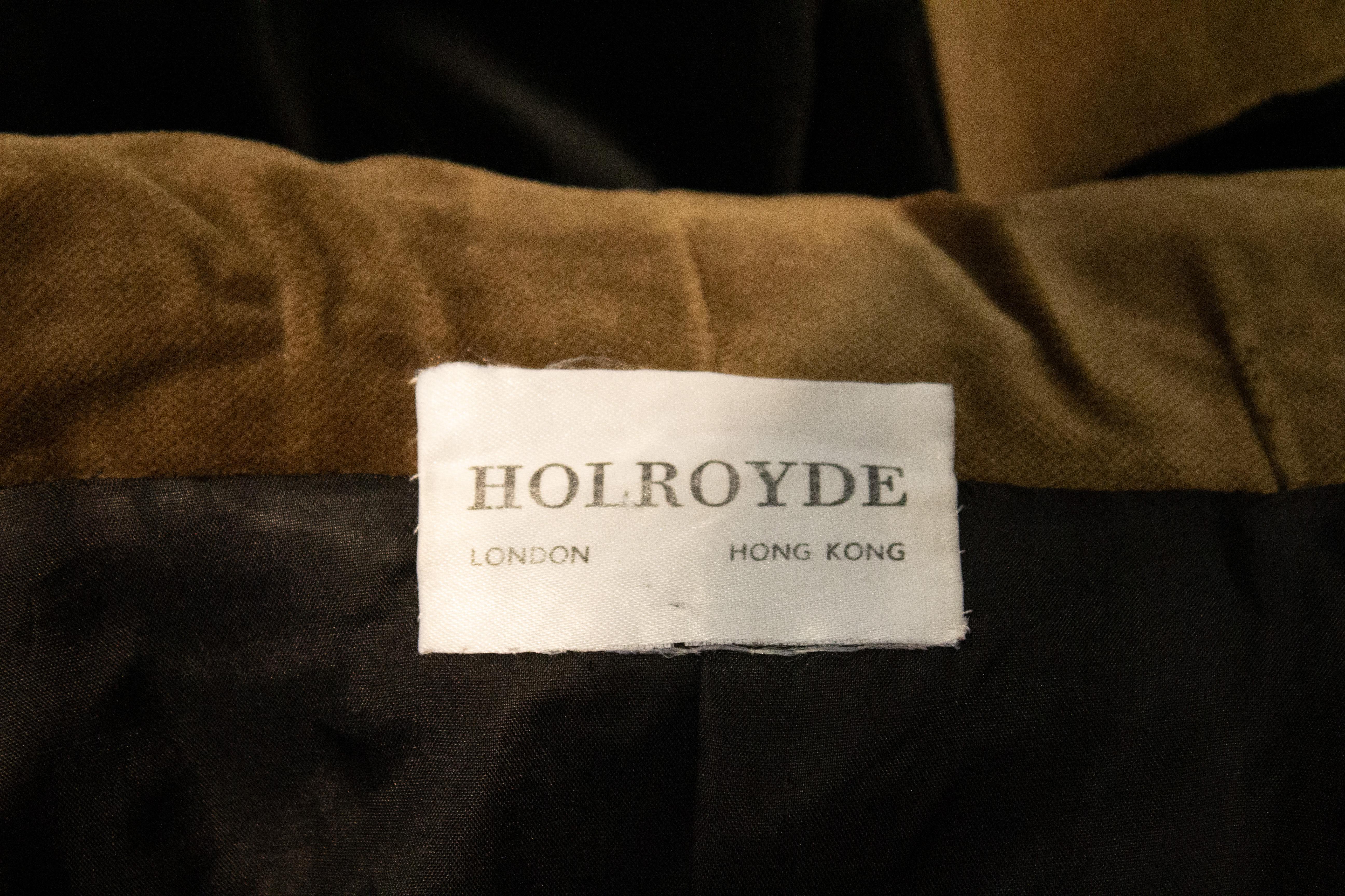 Vintage Holroyde Velvet Coat For Sale 1