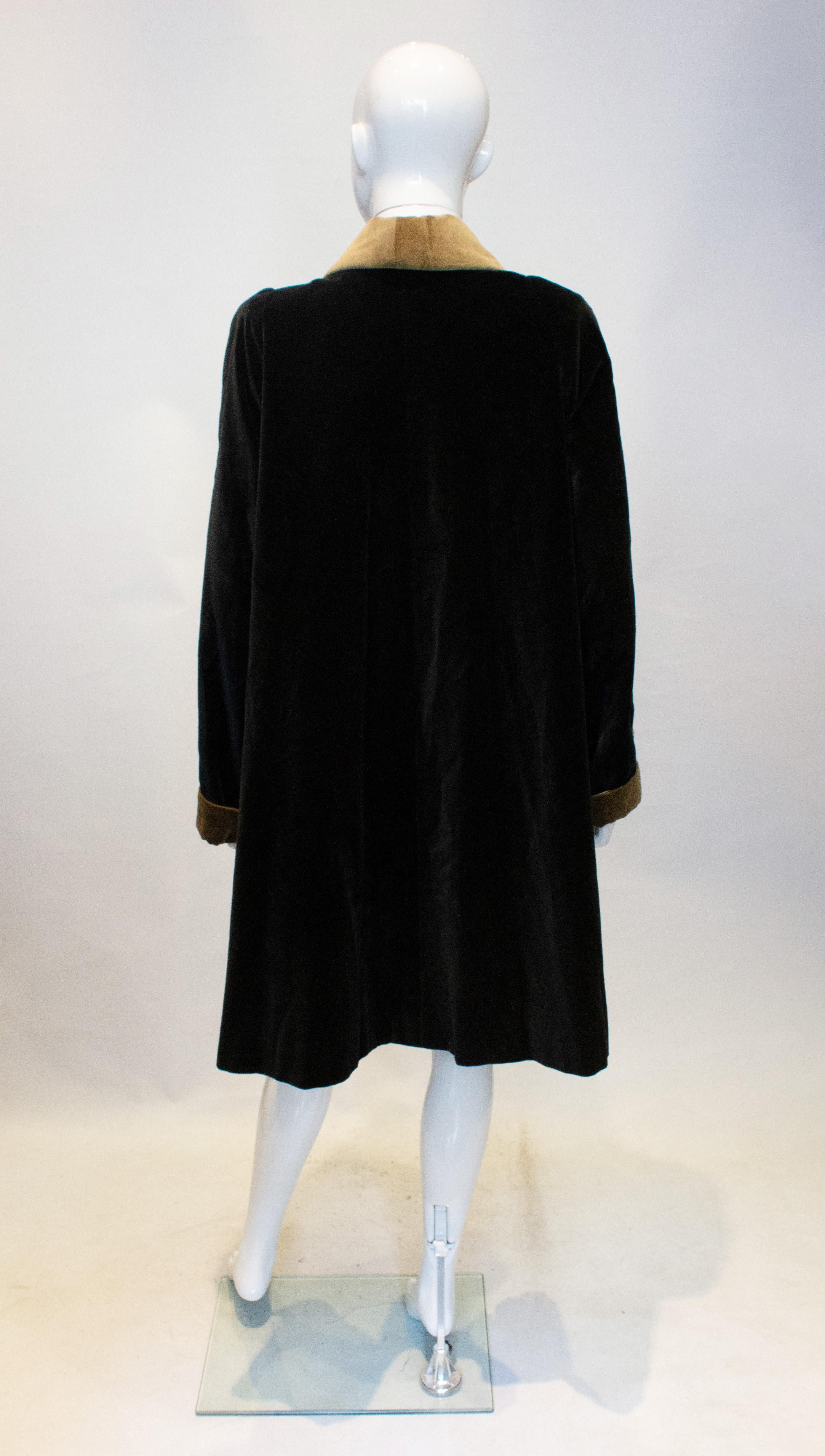 Vintage Holroyde Velvet Coat For Sale 2