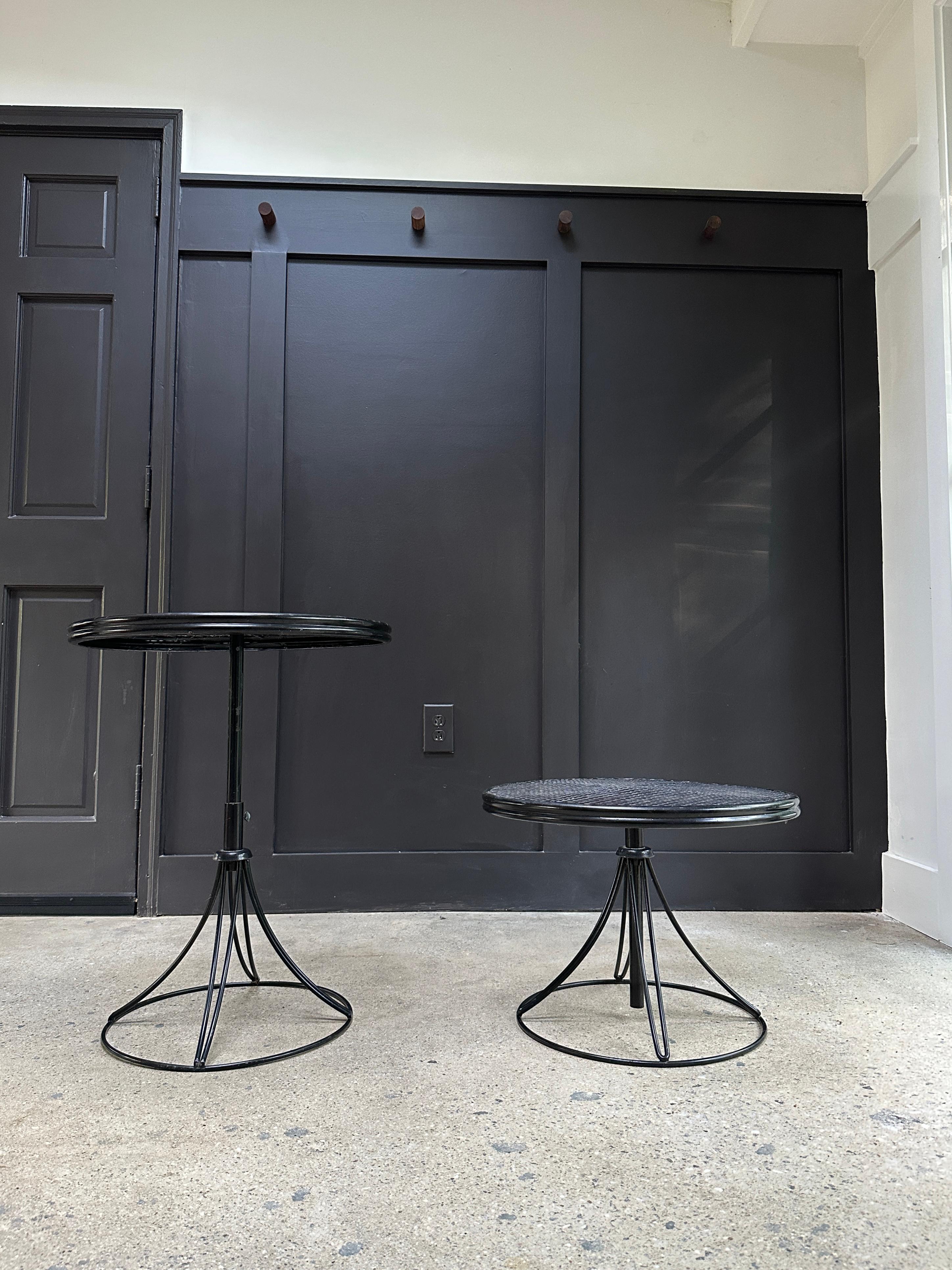 Mid-Century Modern Vintage Homecrest adjustable patio tables - a pair For Sale