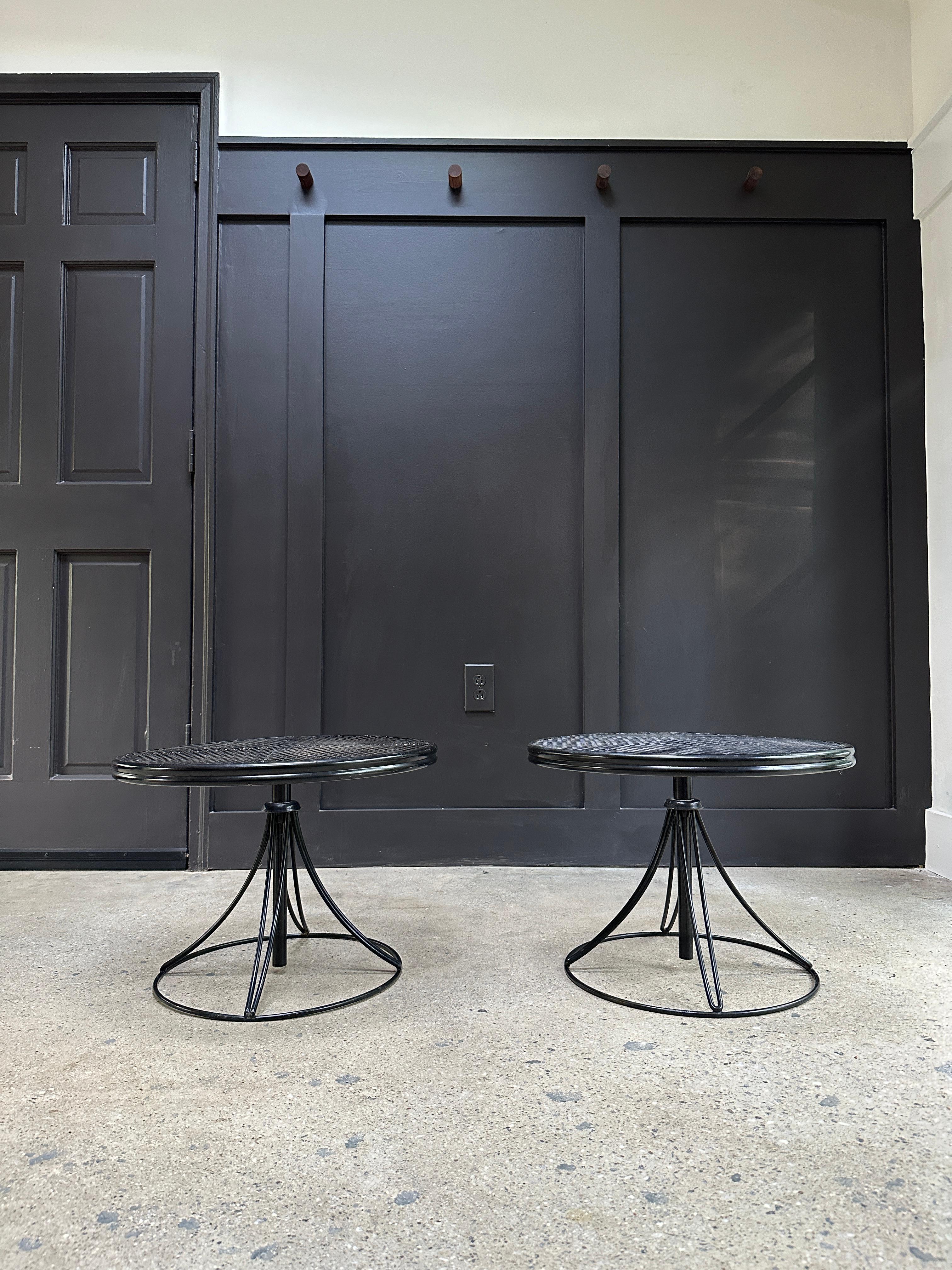 American Vintage Homecrest adjustable patio tables - a pair For Sale