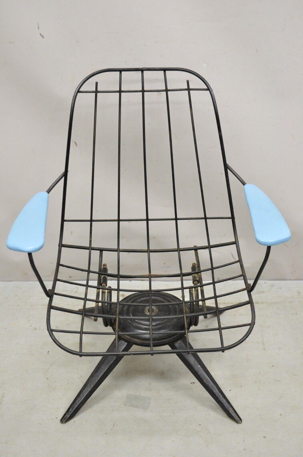 Vintage Homecrest B-25 Headliner Swivel Lounge Chair W/ Original Blue Cushion 6