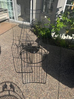 Vintage Homecrest Mid-century Wire Banana "Siesta" Lounge Chair, swivels & rock