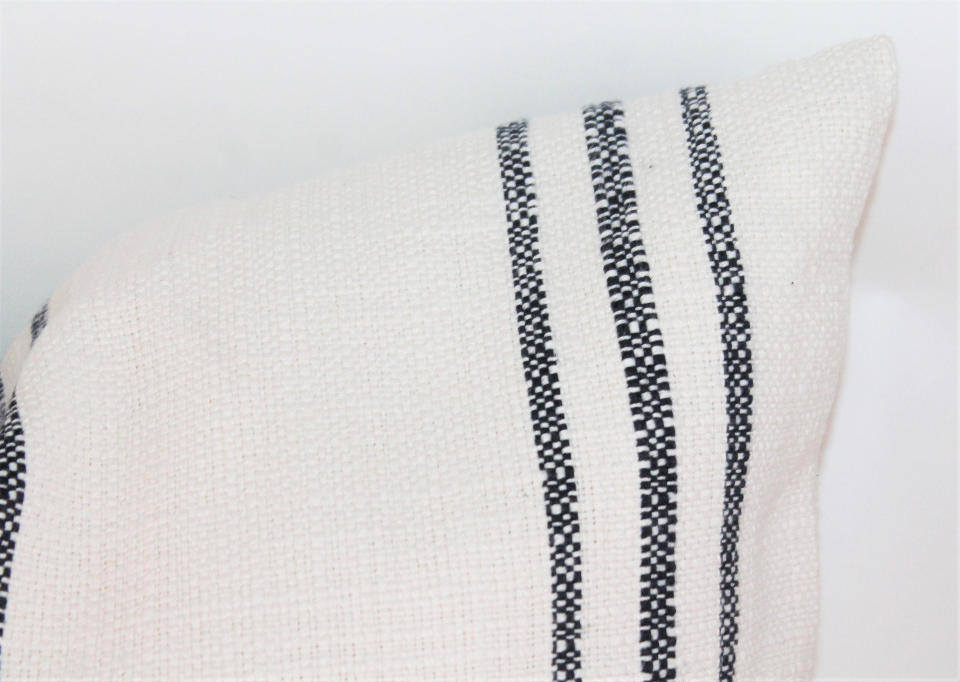 Country Cuscini vintage in lino Homespun Ticking / Coppia in vendita