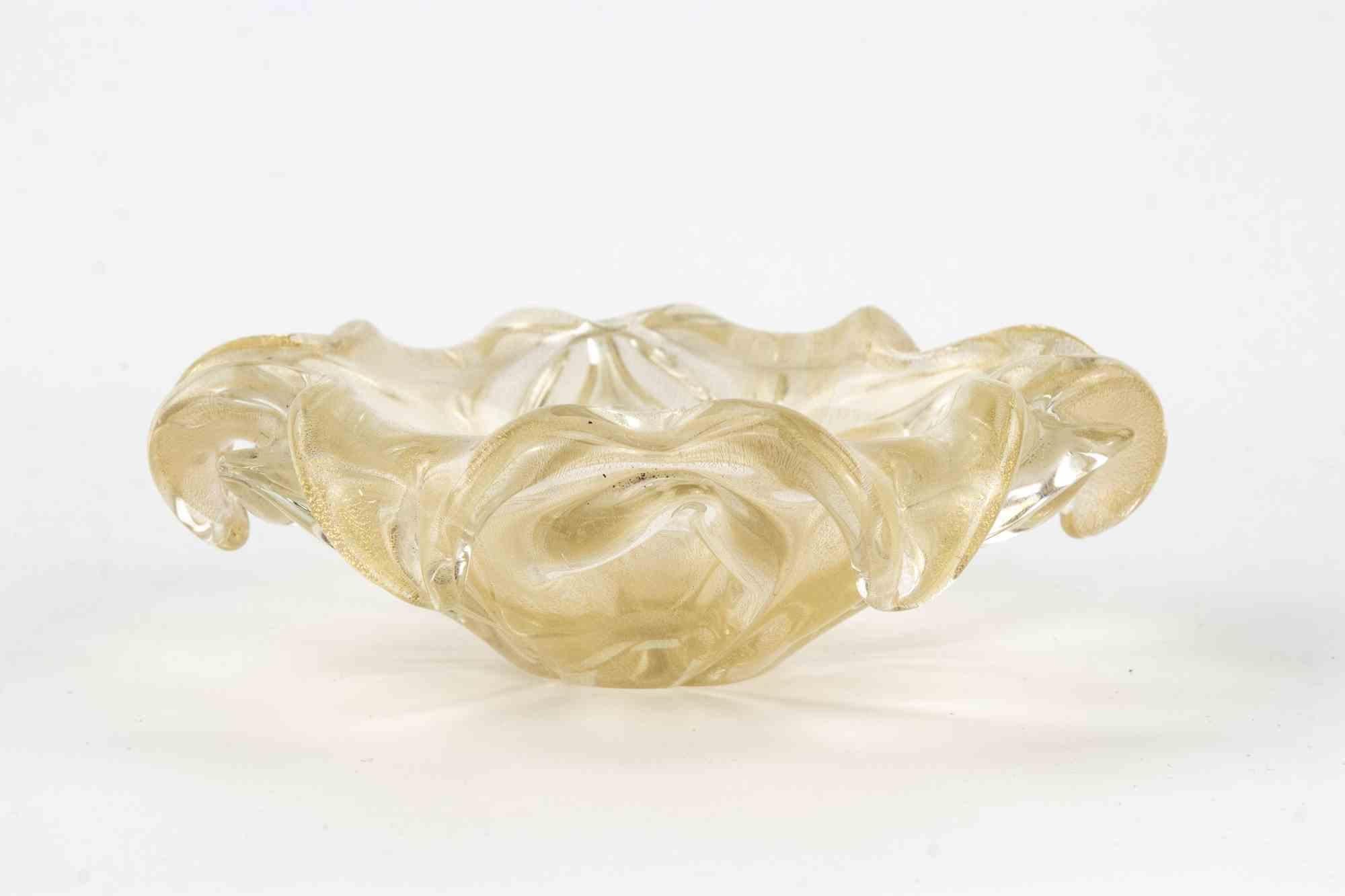 Posacenere d'epoca in vetro di Murano 