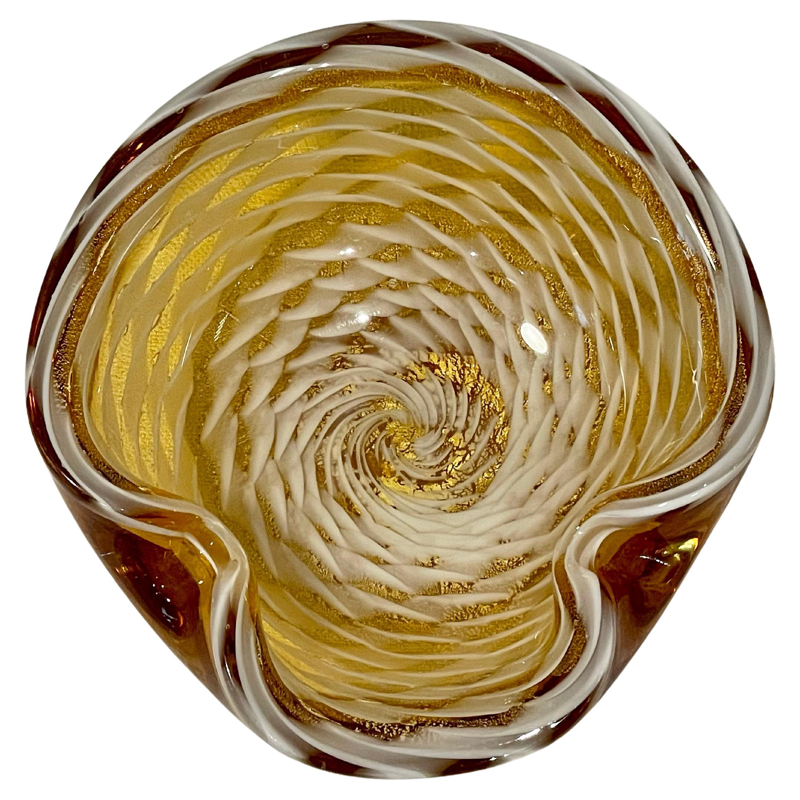 Vintage Honeycomb Murano Dish