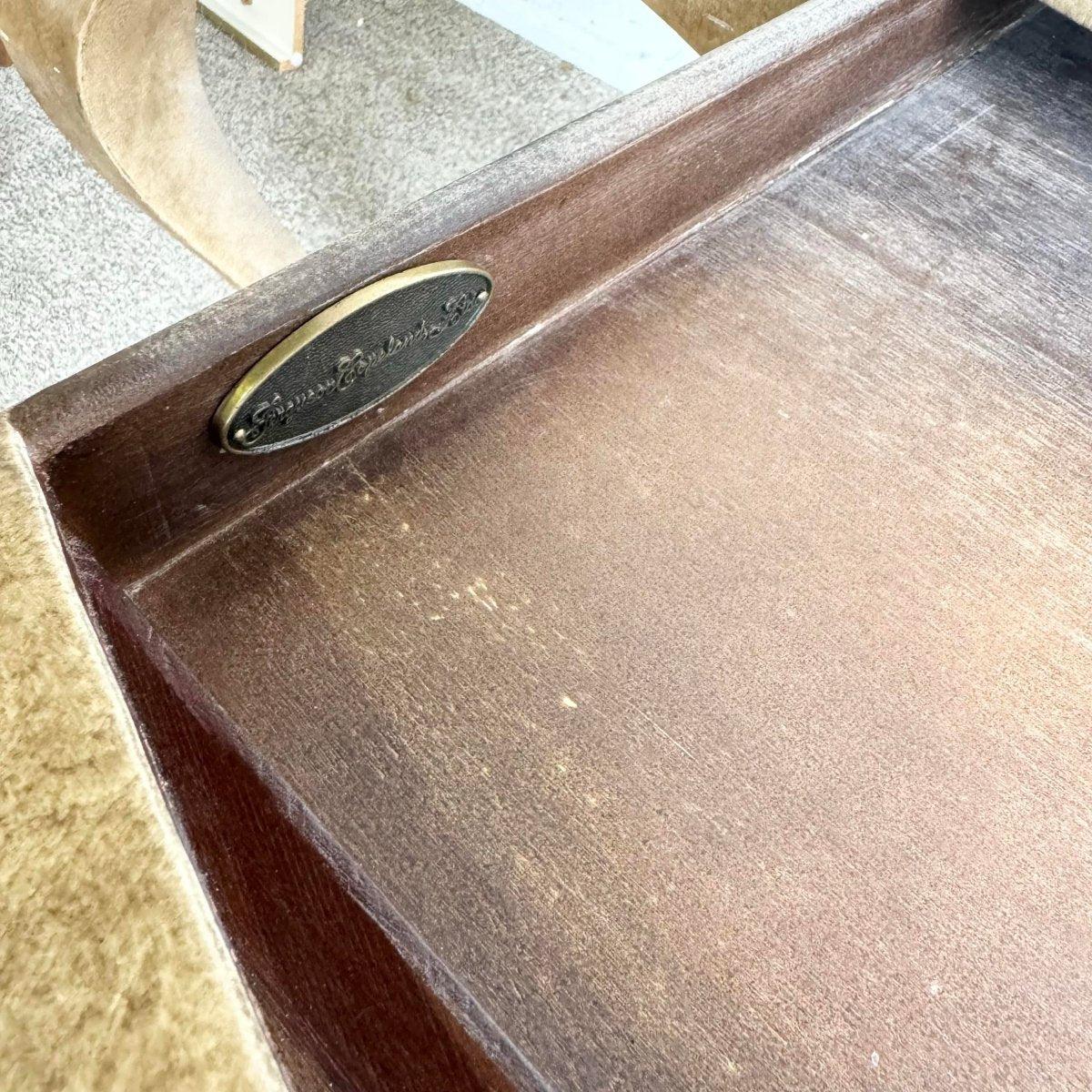 Vintage Hoof Foot Writing Desk With Glass Top by Ferguson Copeland 3
