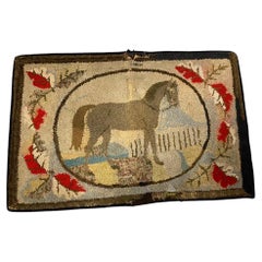 Vintage Hooked “Horse” Rug