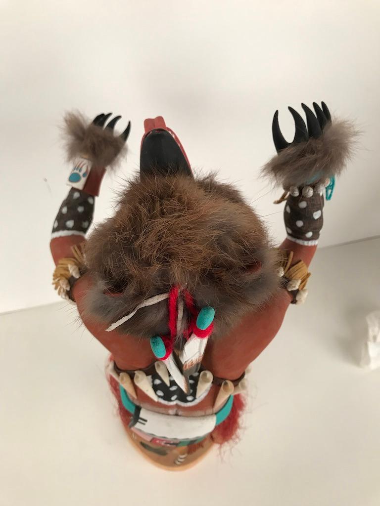 Vintage Hopi Kachina Dancing Bear Hand Carved Signed by Artist 7