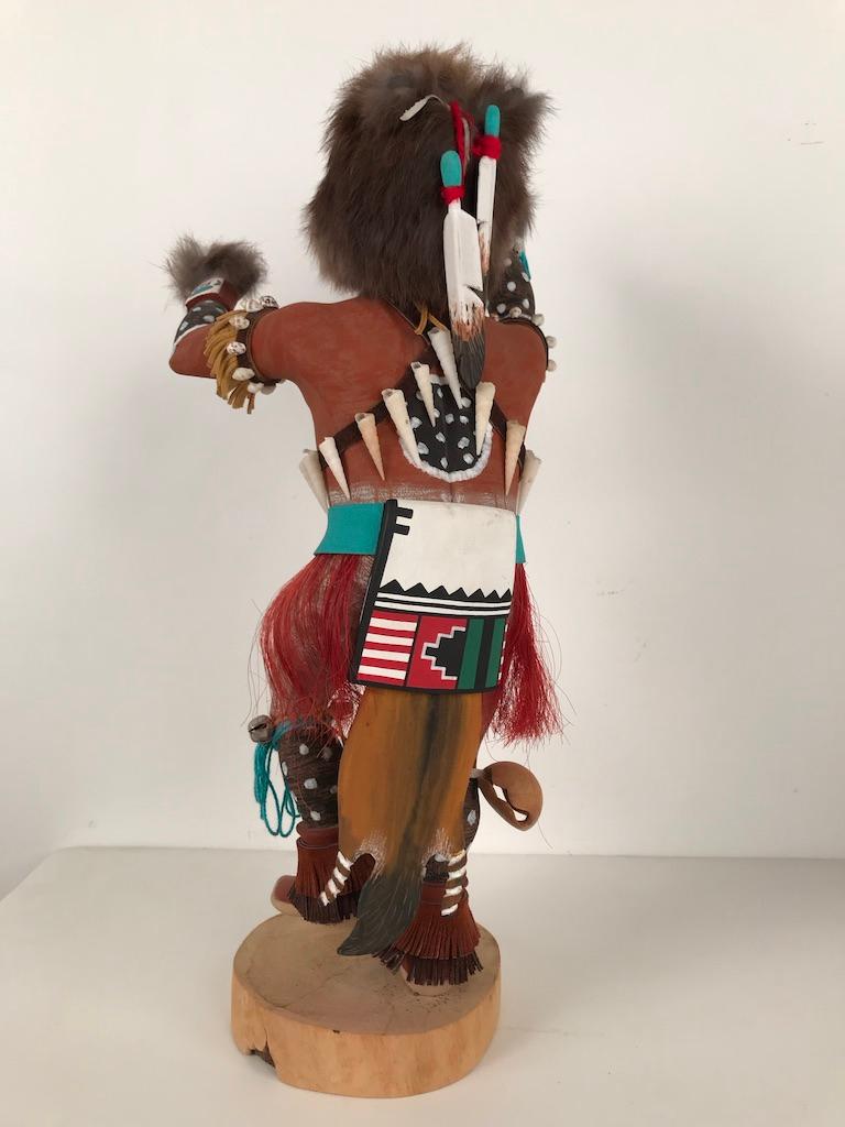 Vintage Hopi Kachina Dancing Bear Hand Carved Signed by Artist 9