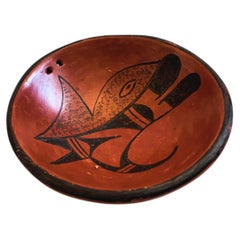 Vintage Hopi Pottery Red Earthenware Bowl by Vivian Muchvo